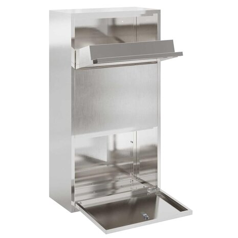 Pakketbrievenbus Zilver 44 x 22 x 82 cm Roestvrij staal 4