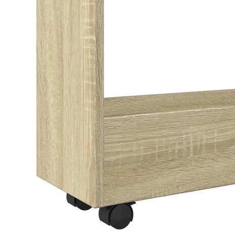 Opbergtrolley smal 3-laags bewerkt hout sonoma eikenkleurig 7