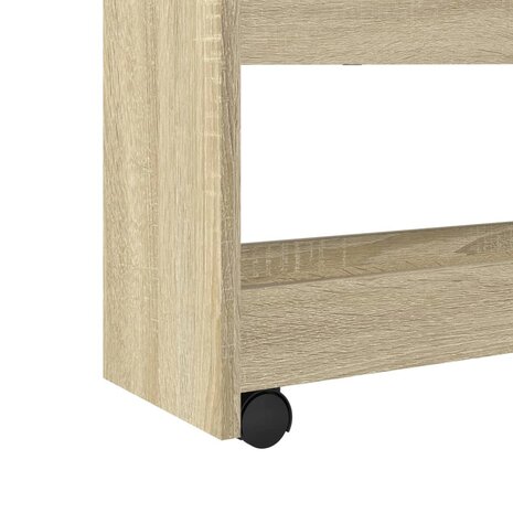 Opbergtrolley smal 4-laags bewerkt hout sonoma eikenkleurig 7