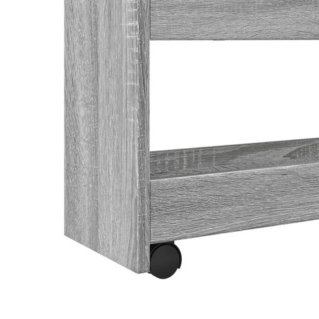 Opbergtrolley smal 4-laags bewerkt hout grijs sonoma eiken 7