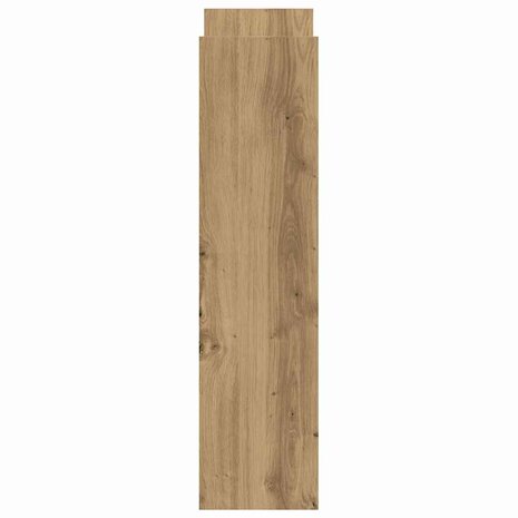 Opbergtrolley smal 4-laags bewerkt hout artisanaal eikenkleurig 5