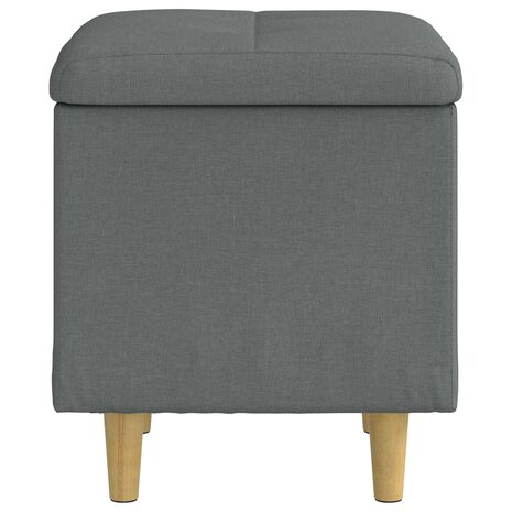 Opslag ottoman met kussen Donkergrijs 40 x 40 x 45 cm Stof 5