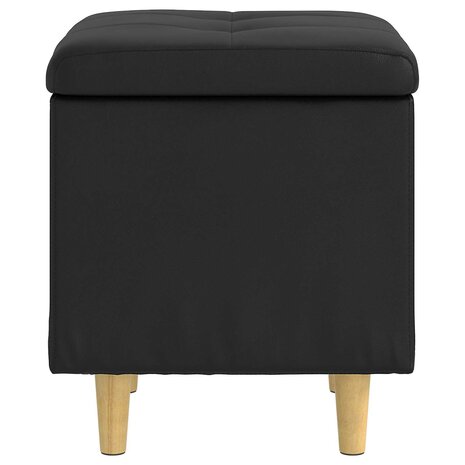 Opslag ottoman met kussen Zwart 40 x 40 x 45 cm Kunstleer 5