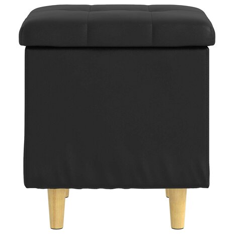 Opslag ottoman met kussen Zwart 40 x 40 x 45 cm Kunstleer 6
