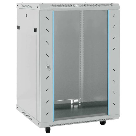 Netwerkkast met opslag Grijs 60 x 60 x 80 cm Staal 1