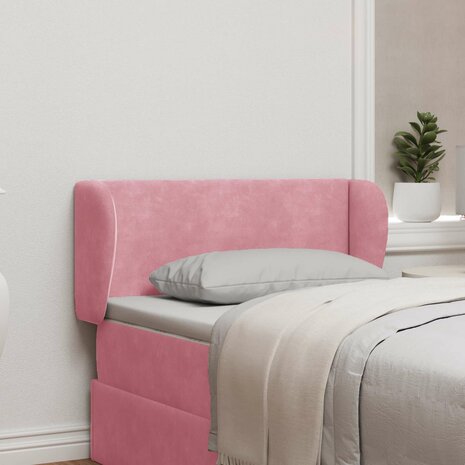 Hoofdbord oor Roze 40 x 23 x 6 cm Fluweel 1