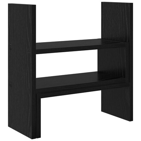 MonitorstandaardZwart Eiken 40 x 17 x 41 cm Bewerkt hout 2