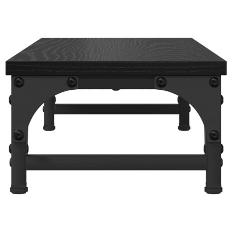 MonitorstandaardZwart Eiken 55 x 23 x 14 cm Bewerkt hout 6