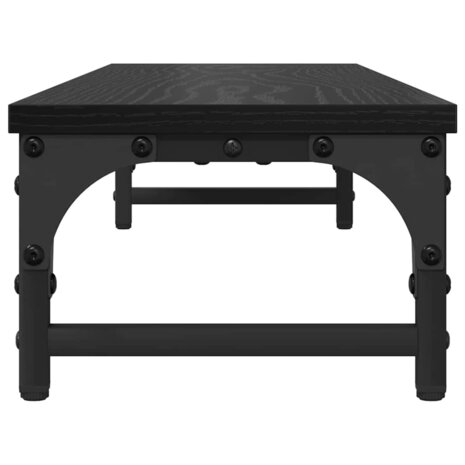 MonitorstandaardZwart Eiken 85 x 23 x 15,5 cm Bewerkt hout 6
