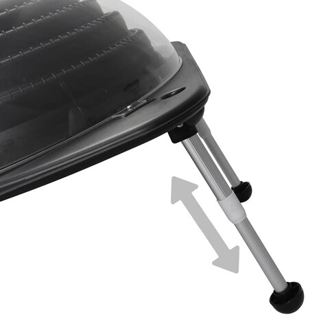 Zwembadverwarming solar 75x75x36 cm HDPE aluminium 3