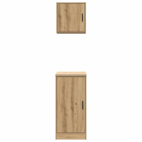 Garagekasten 2 st bewerkt hout ambachtelijk eikenhout 8