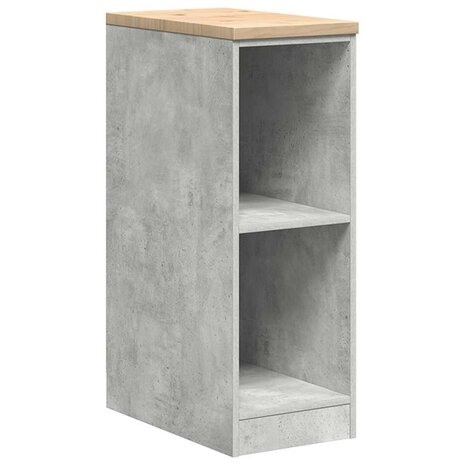 Garagekast 30x51x85 cm massief grenenhout betongrijs 2