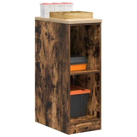 Garagekast 30x51x85 cm massief grenenhout gerookt eiken 1