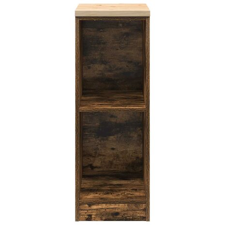 Garagekast 30x51x85 cm massief grenenhout gerookt eiken 5