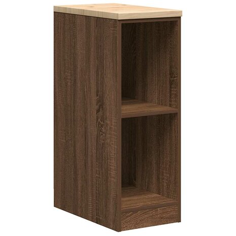 Garagekast 30x51x85 cm massief grenenhout bruin eikenkleurig 2
