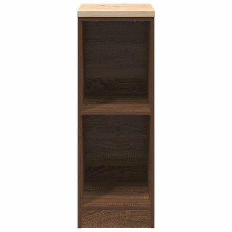 Garagekast 30x51x85 cm massief grenenhout bruin eikenkleurig 5