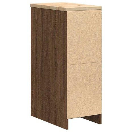 Garagekast 30x51x85 cm massief grenenhout bruin eikenkleurig 7
