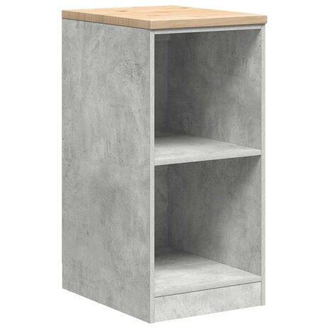 Garagekast 40x51x85 cm massief grenenhout betongrijs 2