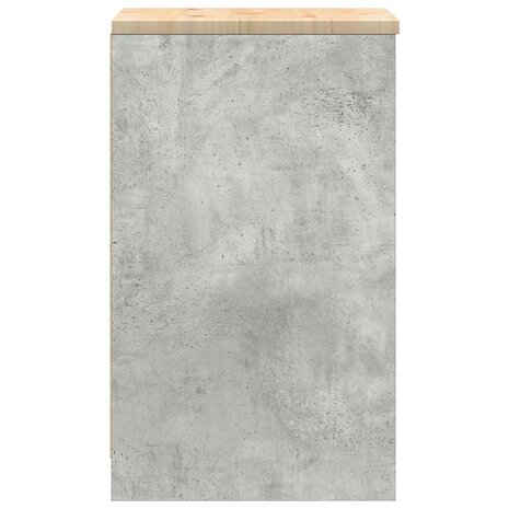 Garagekast 40x51x85 cm massief grenenhout betongrijs 6