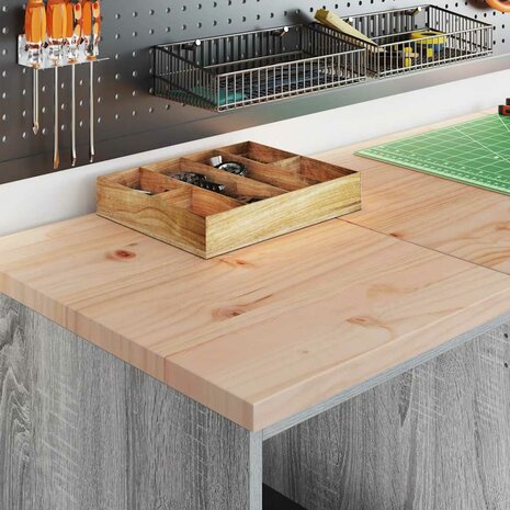 Garagekast 40x51x85 cm massief grenenhout grijs sonoma 4