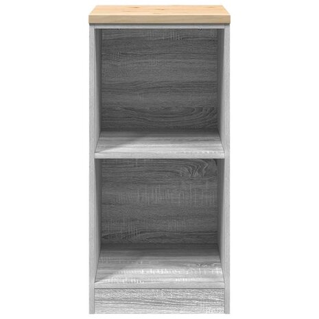 Garagekast 40x51x85 cm massief grenenhout grijs sonoma 5