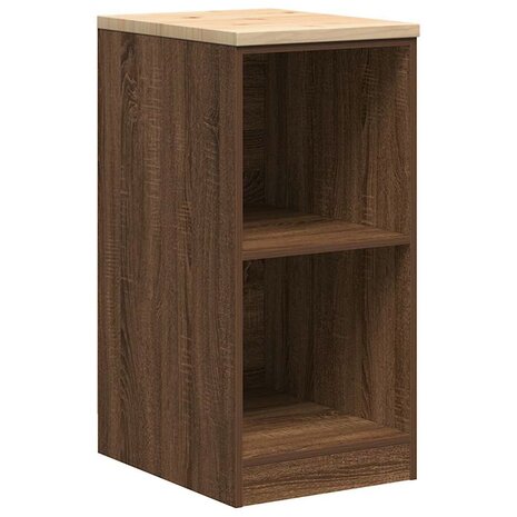Garagekast 40x51x85 cm massief grenenhout bruin eikenkleurig 2