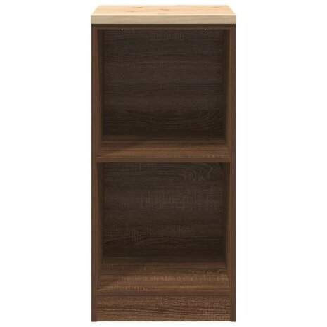 Garagekast 40x51x85 cm massief grenenhout bruin eikenkleurig 5