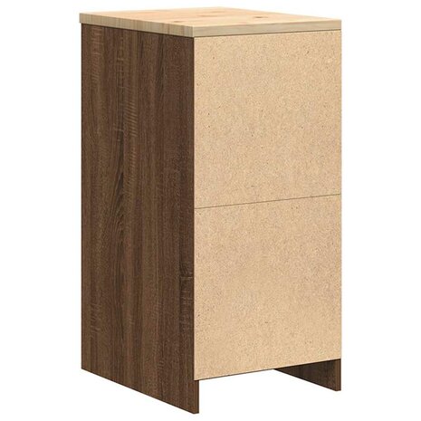 Garagekast 40x51x85 cm massief grenenhout bruin eikenkleurig 7