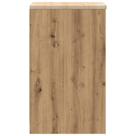 Garagekast 40x51x85 cm massief grenenhout artisan eikenkleurig 7