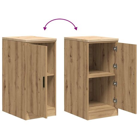 Garagekast 40x51x85 cm massief grenenhout artisan eikenkleurig 9