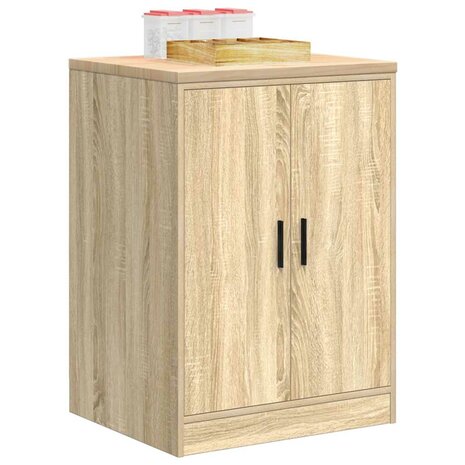Garagekast 60x51x85 cm massief grenenhout sonoma eikenkleurig 4