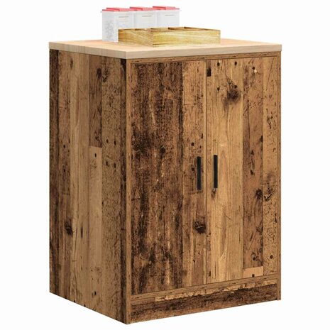 Garagekast 60x51x85 cm massief grenenhout oud hout 4