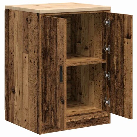 Garagekast 60x51x85 cm massief grenenhout oud hout 5