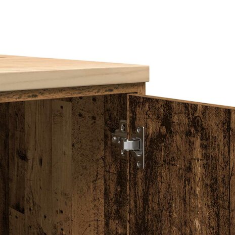 Garagekast 60x51x85 cm massief grenenhout oud hout 9