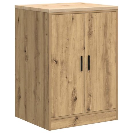Garagekast 60x51x85 cm massief grenenhout artisan eikenkleurig 2