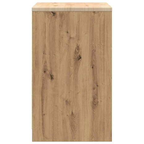 Garagekast 60x51x85 cm massief grenenhout artisan eikenkleurig 7