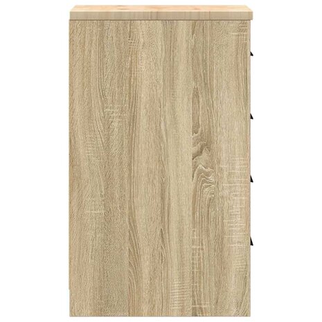Garagekast 30x51x85 cm massief grenenhout sonoma eikenkleurig 7