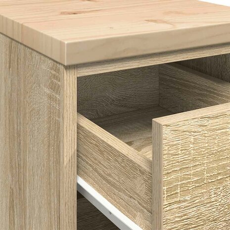Garagekast 30x51x85 cm massief grenenhout sonoma eikenkleurig 9