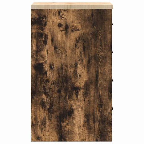 Garagekast 30x51x85 cm massief grenenhout gerookt eiken 7