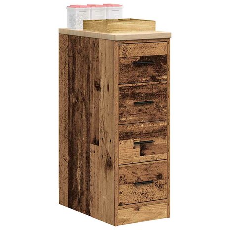 Garagekast 30x51x85 cm massief grenenhout oud hout 4