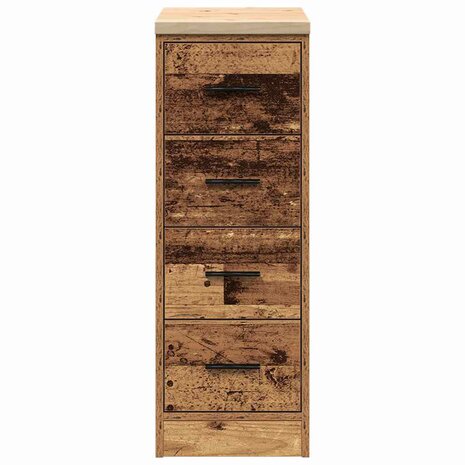 Garagekast 30x51x85 cm massief grenenhout oud hout 6