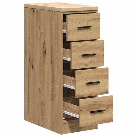 Garagekast 30x51x85 cm massief grenenhout artisan eikenkleurig 5