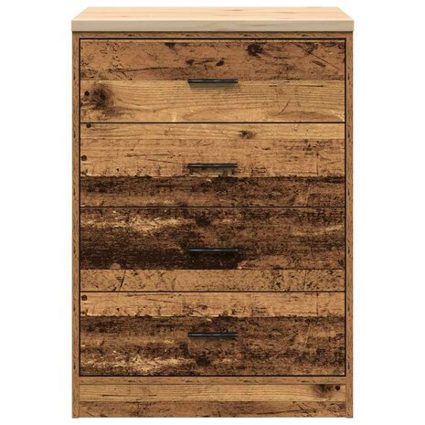 Garagekast 60x51x85 cm massief grenenhout oud hout 6