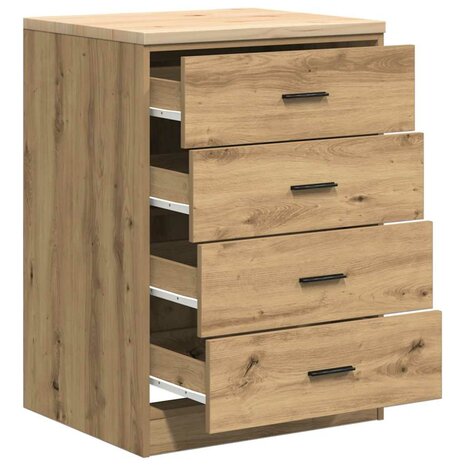 Garagekast 60x51x85 cm massief grenenhout artisan eikenkleurig 5