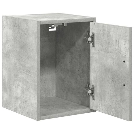 Garage wandkasten 2 st bewerkt hout betongrijs 5