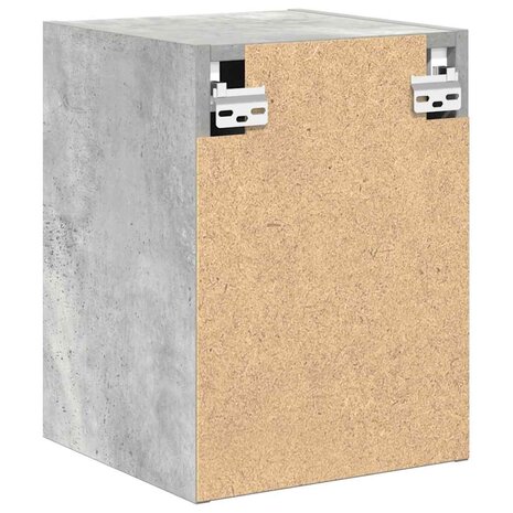 Garage wandkasten 2 st bewerkt hout betongrijs 8