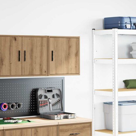 Garage wandkast bewerkt hout ambachtelijk eiken 3