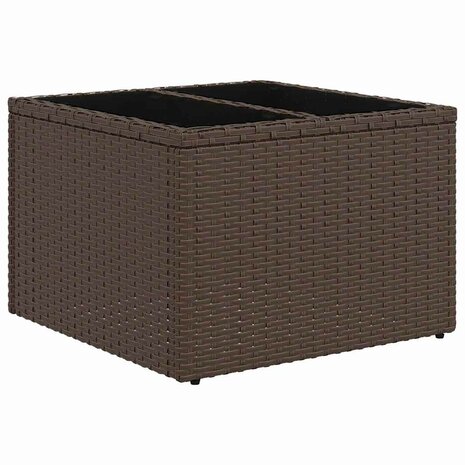 Bankstel met kussen 5 pcs Bruin poly rattan 6