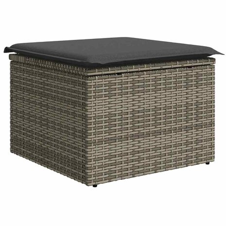 Buitensofa met kussen 5 pcs Grijs poly rattan 6