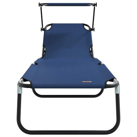 Opvouwbare zonnebed Blauw 190 x 57 x 81 cm oxford 4